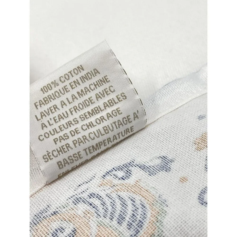 NWT Williams Sonoma Set Of 3 Napkins Deruta Dragon White Blue (Flaw On 1)